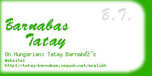 barnabas tatay business card